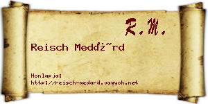 Reisch Medárd névjegykártya